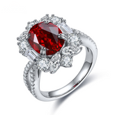 Etoilelier – bague en argent Sterling 925, Zircon, coupe ovale, émeraude/saphir/rubis synthétique, trois couleurs en option